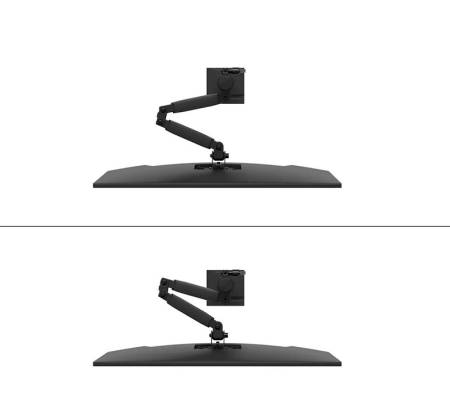 Neomounts Nero Single Flat Screen Desk Mount (phone holder+Quick-fix clamp/grommet)
