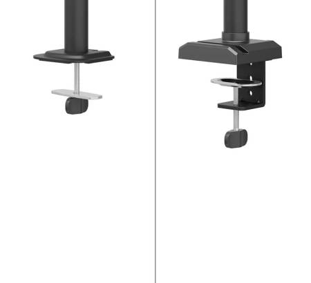 Neomounts Nero Single Flat Screen Desk Mount (phone holder+Quick-fix clamp/grommet)