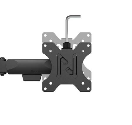 Neomounts Nero Double Flat Screen Desk Mount (phone holder+Quick-fix clamp/grommet)