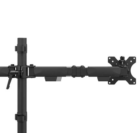 Neomounts Nero Double Flat Screen Desk Mount (phone holder+Quick-fix clamp/grommet)