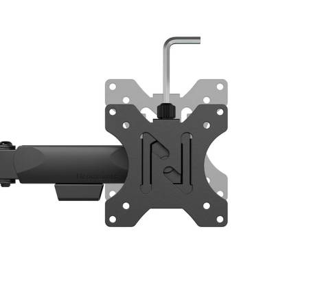 Neomounts Nero Triple Flat Screen Desk Mount (phone holder+Quick-fix clamp/grommet)