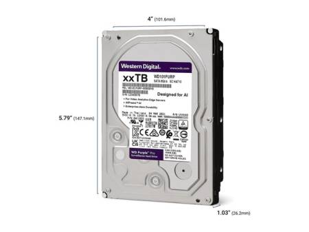 WD Purple Pro 10TB SATA 6Gb/s HDD 3.5inch internal 7200Rpm 256MB Cache 24x7 Bulk