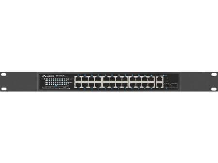 Lanberg switch 24x 100mb poe+/2x combo rack 19" gigabit ethernet 360w v2