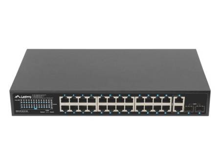 Lanberg switch 24x 1GB poe+/2x GB 2x sfp rack 19" gigabit ethernet 250w