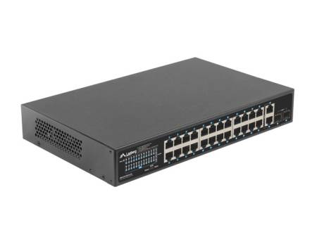 Lanberg switch 24x 1GB poe+/2x GB 2x sfp rack 19" gigabit ethernet 250w