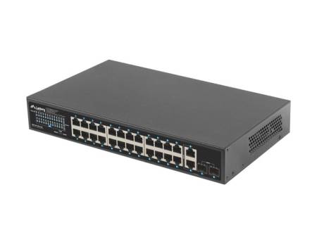 Lanberg switch 24x 1GB poe+/2x GB 2x sfp rack 19" gigabit ethernet 360w