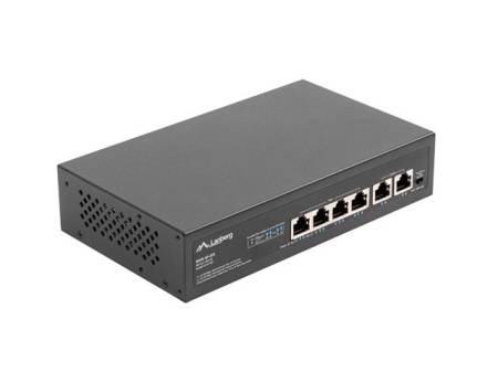 Lanberg switch 4x 100mb poe+/2x 100mb unmanaged rack 10"/19" fast ethernet 60w