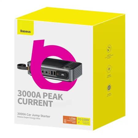 Външна батерия Baseus Super Energy Ultra с JumpStarter за автомобил 3000A C00251400111-00 - черен