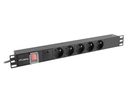 Lanberg power distribution unit (pdu) 19" 1U 16a 2m 5x french outlets black