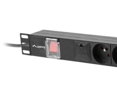 Lanberg power distribution unit (pdu) 19" 1U 16a 2m 5x french outlets black