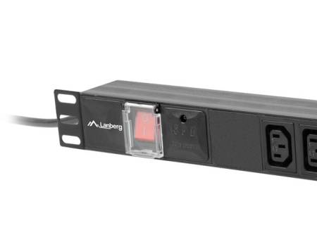 Lanberg power distribution unit (pdu) 19" 1U 16a 2m 8x iec c13 sockets black c20