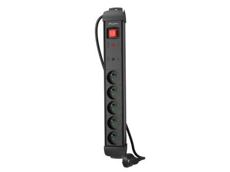 Lanberg surge protector sp1 1.5m 5x french outlets black