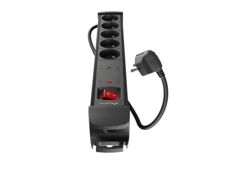 Lanberg surge protector sp1 1.5m 5x french outlets black