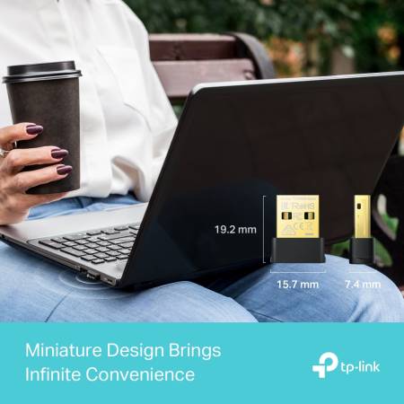Безжичен USB 2-лентов адаптер TP-Link Archer TX10UB Nano AX900 Wi-Fi 6 Bluetooth 5.3