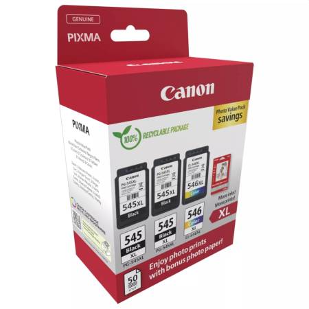 Canon PG-545XLx2/CL-546XL PVP + Canon Plus Glossy II PP-201