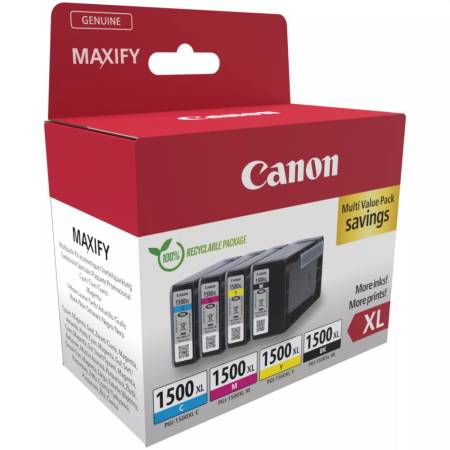 Canon PGI-1500XL BK/C/M/Y Multi Pack + Canon Plus Glossy II PP-201