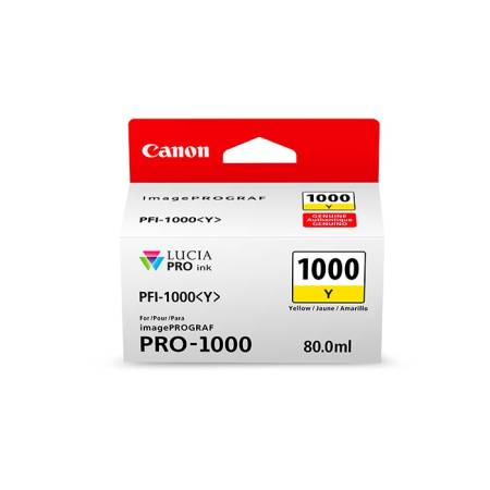 Canon PFI-1000 Y + Canon Plus Glossy II PP-201