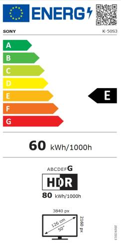 Sony K-50S35 50" 4K HDR TV BRAVIA 3 