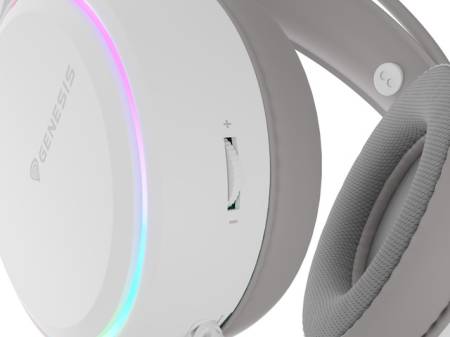 Genesis Headset Neon 613 G2 With Microphone RGB Illumination White