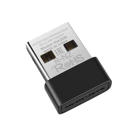 Безжичен Nano USB адаптер Mercusys MA20N AC650
