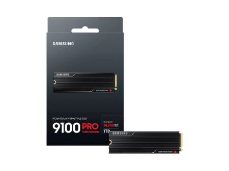 Samsung SSD 9100 PRO 1TB Heatsink PCIe 5.0 NVMe 2.0 M.2  Read 14700 MB/s Write 13300 MB/s