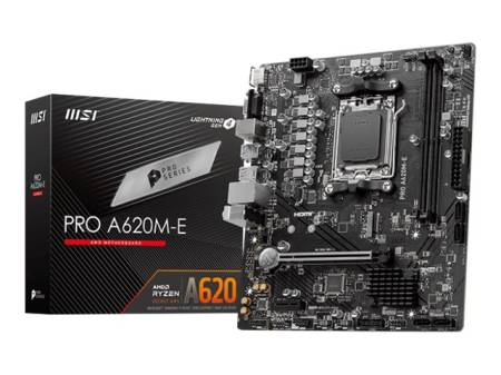 MSI PRO A620M-E AM5 2xDDR5 mATX HDMI VGA USB MB