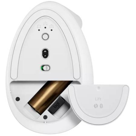 Безжична вертикална ергономична мишка Logitech Lift Bluetooth 910-006475 - бяла