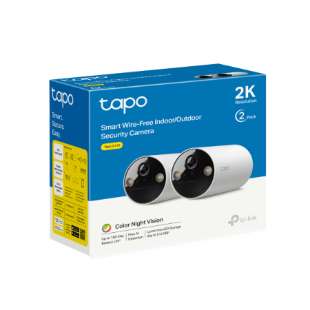 Интелигентна безжична охранителна Indoor/Outdoor камера TP-Link Tapo C410(2-pack)