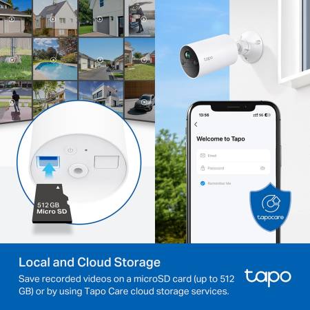 Интелигентна безжична охранителна Indoor/Outdoor камера TP-Link Tapo C410(4-pack)