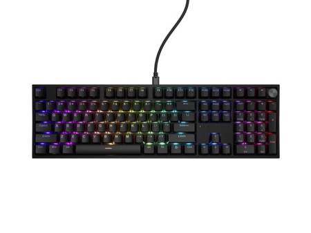 Genesis Mechanical Gaming Keyboard Thor 404 Black RGB Backlight Outemu Peach Silent