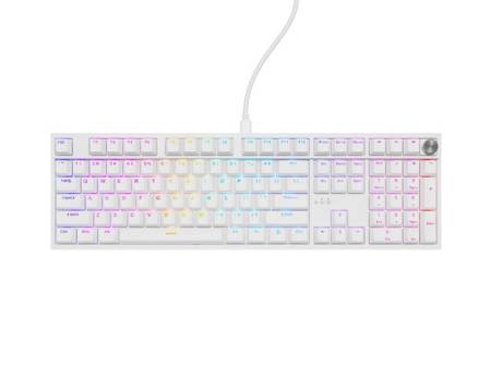 Genesis Mechanical Gaming Keyboard Thor 404 White RGB Backlight Gateron Peach Silent