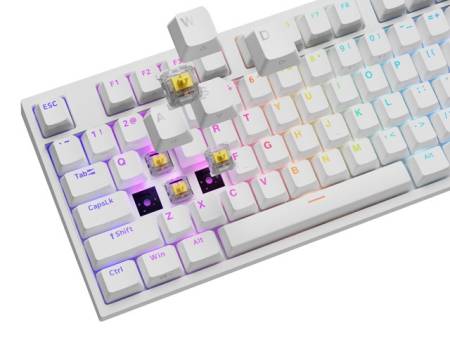 Genesis Mechanical Gaming Keyboard Thor 404 White RGB Backlight Gateron Yellow Pro