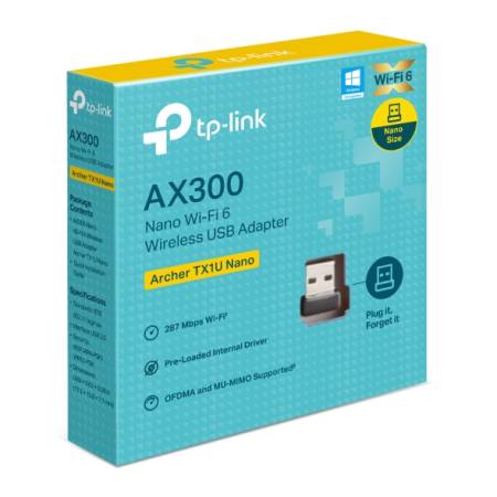 Безжичен USB адаптер TP-Link Archer TX1U Nano AX300 Wi-Fi 6