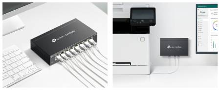 8-портов гигабитов управляем настолен комутатор TP-Link Omada ES208G