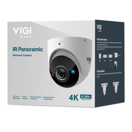 8MP IR панорамна куполна мрежова камера TP-Link VIGI InSight S485PI