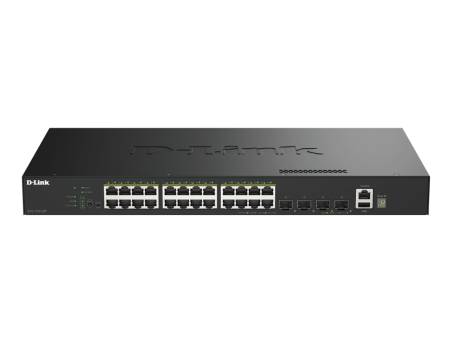 D-Link 24 Ports GE PoE (30W) + 4 Ports 10G SFP+ Smart Managed Switch