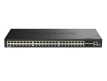 D-Link 48 Ports GE PoE (30W) + 4 Ports 10G SFP+ Smart Managed Switch