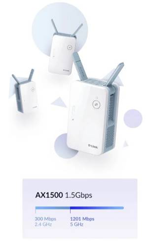 Удължител на обхват D-Link E15/E AX1500 Mesh