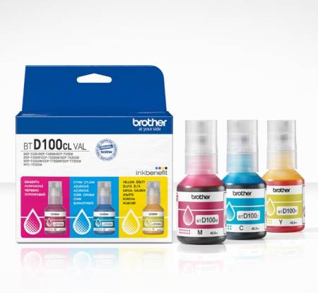 Brother BTD100CLVAL Brother Coloured Multipack Ink Bottles