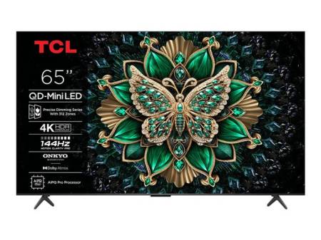 TCL 65inch QD-MiniLED Android 4K TV HDR10+ Dolby Vision Dolby Atmos 2x10W+20W ONKYO 2.1 Hi-Fi System AMD FreeSync Premium Pro