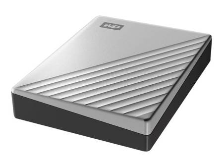 WD My Passport Ultra 4TB Silver USB-C/USB3.0 HDD 2.5inch Metal finish RTL portable extern