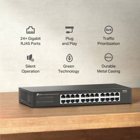 24-портов Gigabit настолен комутатор TP-Link LS1024G