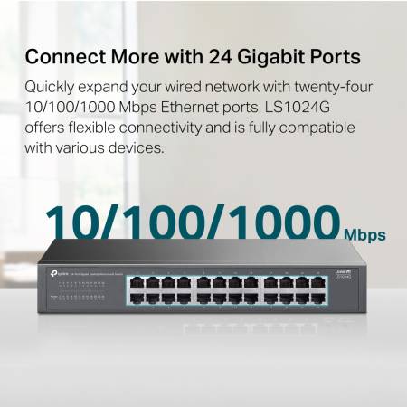 24-портов Gigabit настолен комутатор TP-Link LS1024G
