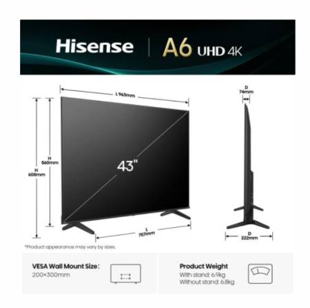 Hisense 43" A6Q