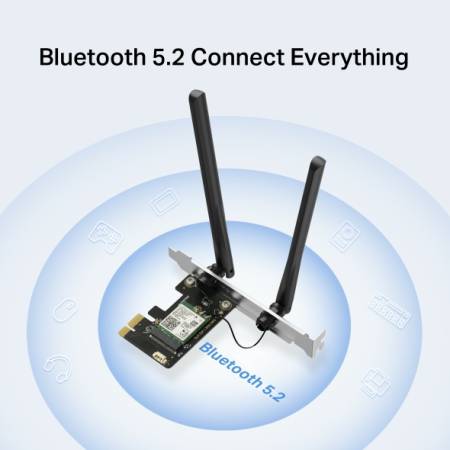 Безжичен Wi-Fi 6 PCIe Адаптер Mercusys MA80XE AX3000