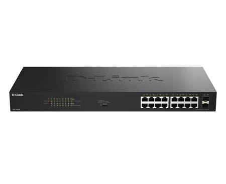 D-Link 16 Ports GE PoE(30W) + 2 Ports SFP Unmanaged Switch