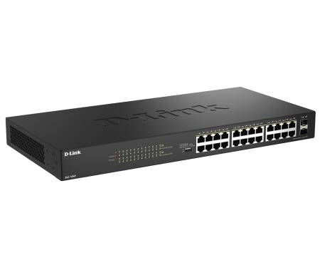 D-Link 24-Port Desktop Gigabit PoE Switch with 2 x 100/1000Mbps Combo Ports