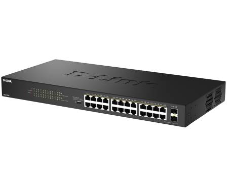 D-Link 24-Port Desktop Gigabit PoE Switch with 2 x 100/1000Mbps Combo Ports