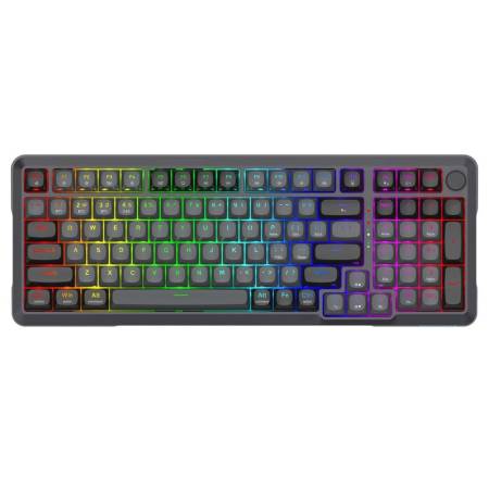 Геймърска жична и безжична механична клавиатура Redragon Bragi Pro Bluetooth K688GB-RGB-PRO - черно/сиво