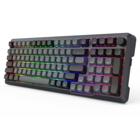 Геймърска жична и безжична механична клавиатура Redragon Bragi Pro Bluetooth K688GB-RGB-PRO - черно/сиво